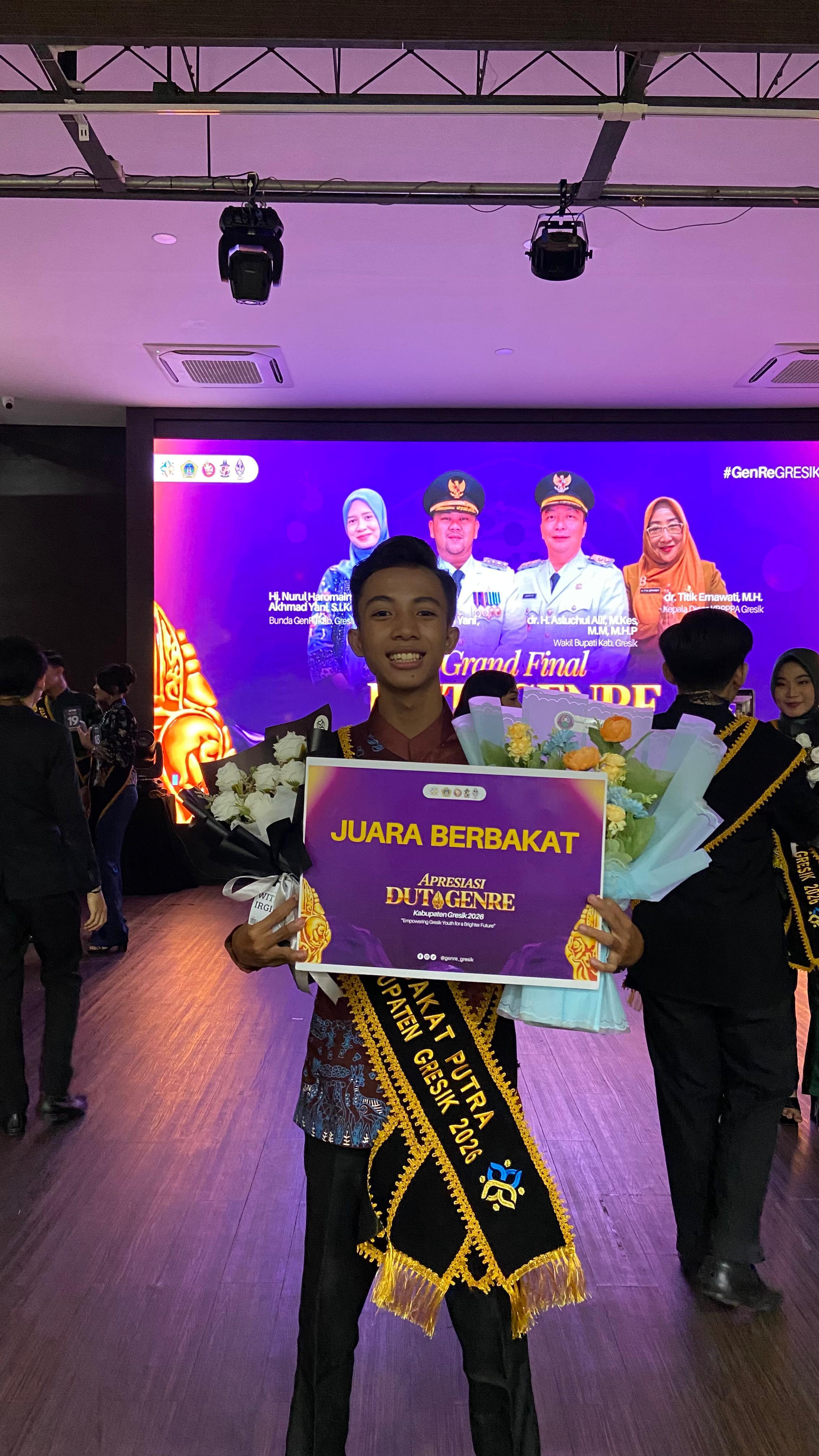 Vito Dwi Oktaviandra Putra, Anggota KIPAN Gresik, Raih Gelar Juara Berbakat Duta Genre 2026